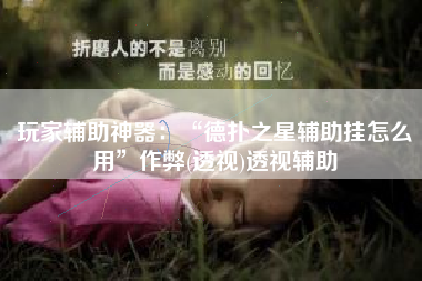 玩家辅助神器：“德扑之星辅助挂怎么用	”作弊(透视)透视辅助