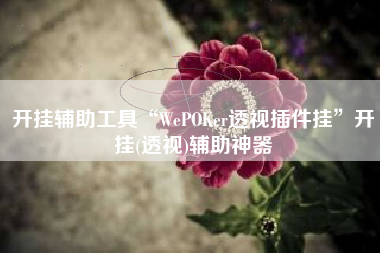 开挂辅助工具“WePOKer透视插件挂”开挂(透视)辅助神器