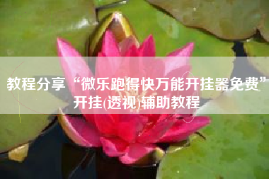 教程分享“微乐跑得快万能开挂器免费”开挂(透视)辅助教程