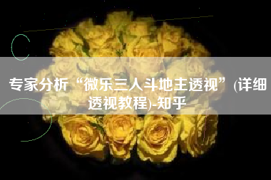 专家分析“微乐三人斗地主透视	”(详细透视教程)-知乎