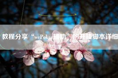 教程分享“wePoker辅助	”附开挂脚本详细