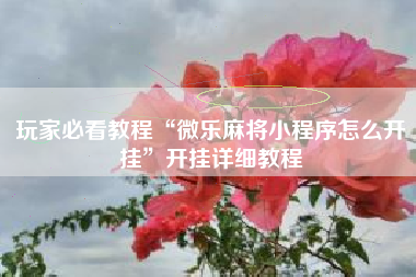 玩家必看教程“微乐麻将小程序怎么开挂	”开挂详细教程