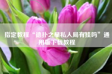 指定教程“德扑之星私人局有挂吗”通用版下载教程