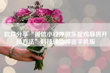 软件分享“微信小程序微乐捉鸡麻将开挂方法”科技辅助神器手机版