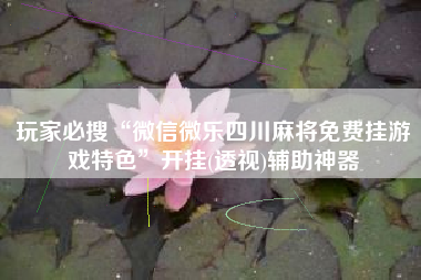 玩家必搜“微信微乐四川麻将免费挂游戏特色	”开挂(透视)辅助神器