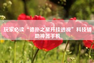 玩家必读“德扑之星开挂透视	”科技辅助神器手机