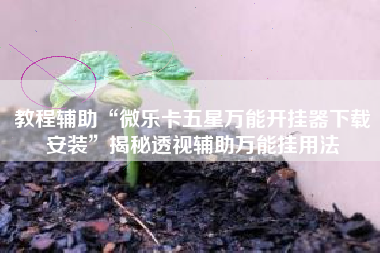 教程辅助“微乐卡五星万能开挂器下载安装	”揭秘透视辅助万能挂用法