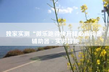 独家实测“微乐跑得快开挂必赢神器	”辅助器 - 实时智能