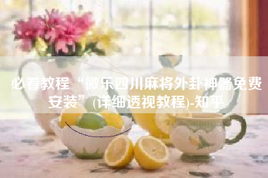 必看教程“微乐四川麻将外卦神器免费安装”(详细透视教程)-知乎