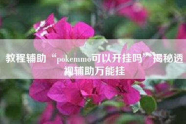 教程辅助“pokemmo可以开挂吗”揭秘透视辅助万能挂