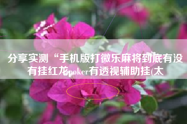 分享实测“手机版打微乐麻将到底有没有挂红龙poker有透视辅助挂(太