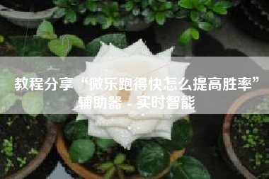 教程分享“微乐跑得快怎么提高胜率”辅助器 - 实时智能