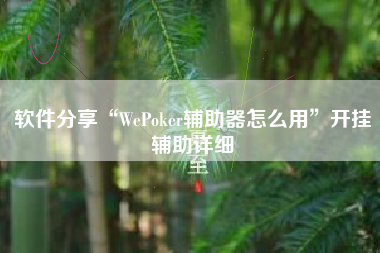 软件分享“WePoker辅助器怎么用	”开挂辅助详细