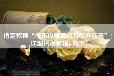 指定教程“微乐内蒙麻将万能开挂器	”(详细透视教程)-知乎
