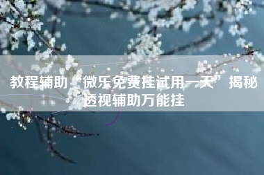 教程辅助“微乐免费挂试用一天”揭秘透视辅助万能挂