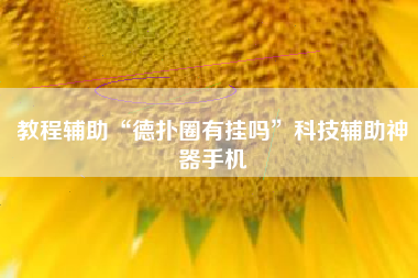 教程辅助“德扑圈有挂吗”科技辅助神器手机