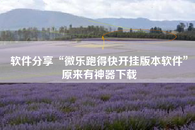 软件分享“微乐跑得快开挂版本软件	”原来有神器下载