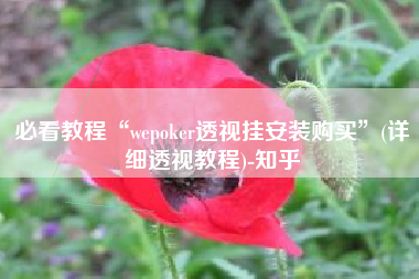 必看教程“wepoker透视挂安装购买”(详细透视教程)-知乎