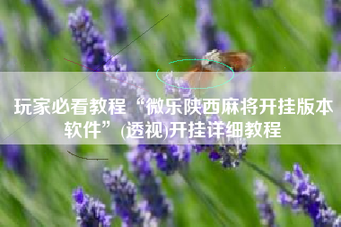 玩家必看教程“微乐陕西麻将开挂版本软件	”(透视)开挂详细教程