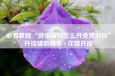 必看教程“微乐麻将怎么开免费的挂	”开挂辅助脚本+详细开挂