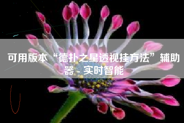 可用版本“德扑之星透视挂方法”辅助器 - 实时智能