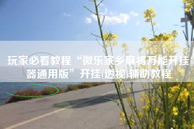 玩家必看教程“微乐家乡麻将万能开挂器通用版”开挂(透视)辅助教程