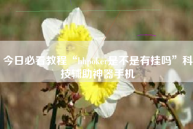 今日必看教程“hhpoker是不是有挂吗	”科技辅助神器手机