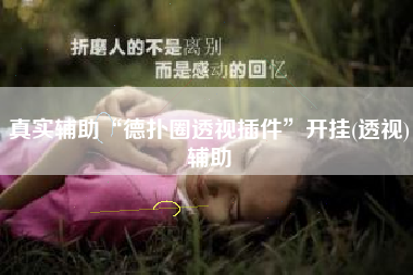 真实辅助“德扑圈透视插件”开挂(透视)辅助