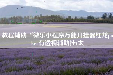 教程辅助“微乐小程序万能开挂器红龙poker有透视辅助挂(太 教程辅助“微乐小程序万能开挂器红龙poker有透视辅助挂(太