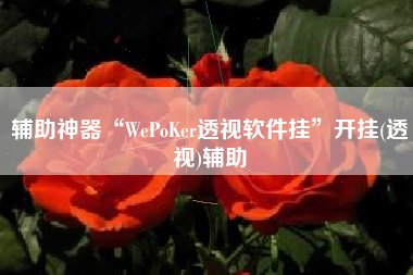 辅助神器“WePoKer透视软件挂”开挂(透视)辅助