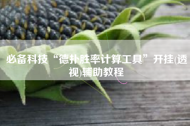 必备科技“德扑胜率计算工具”开挂(透视)辅助教程