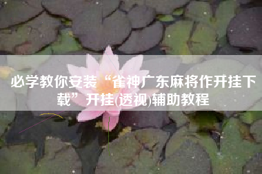 必学教你安装“雀神广东麻将作开挂下载”开挂(透视)辅助教程