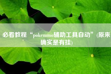 必看教程“pokemmo辅助工具自动”(原来确实是有挂)