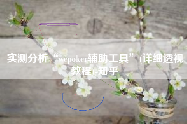 实测分析“wepoker辅助工具”(详细透视教程)-知乎
