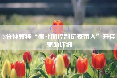 3分钟教程“德扑圈控制玩家带入	”开挂辅助详细