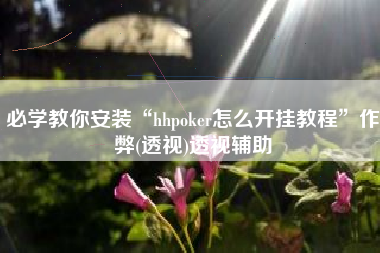 必学教你安装“hhpoker怎么开挂教程”作弊(透视)透视辅助