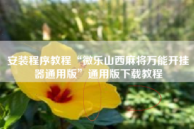 安装程序教程“微乐山西麻将万能开挂器通用版	”通用版下载教程