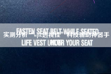 实测分析“wpk透视挂”科技辅助神器手机版