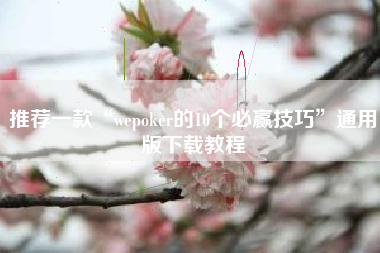 推荐一款“wepoker的10个必赢技巧”通用版下载教程