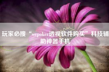 玩家必搜“wepoker透视软件购买”科技辅助神器手机