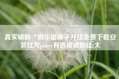 真实辅助“微乐捉麻子开挂免费下载安装红龙poker有透视辅助挂(太 真实辅助“微乐捉麻子开挂免费下载安装红龙poker有透视辅助挂(太