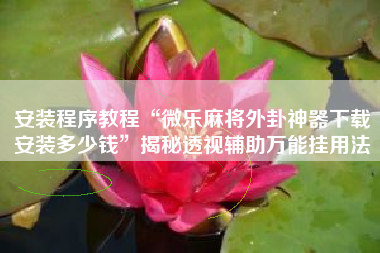 安装程序教程“微乐麻将外卦神器下载安装多少钱	”揭秘透视辅助万能挂用法