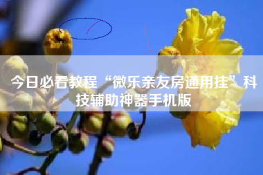 今日必看教程“微乐亲友房通用挂”科技辅助神器手机版