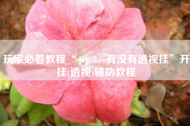 玩家必看教程“wepoker有没有透视挂	”开挂(透视)辅助教程