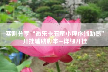 实测分享“微乐卡五星小程序辅助器”开挂辅助脚本+详细开挂