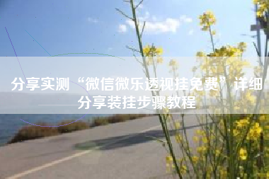 分享实测“微信微乐透视挂免费”详细分享装挂步骤教程