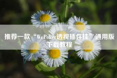 推荐一款“WePoker透视插件挂”通用版下载教程