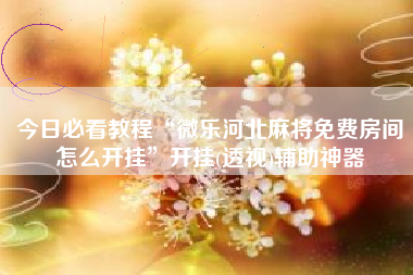 今日必看教程“微乐河北麻将免费房间怎么开挂”开挂(透视)辅助神器