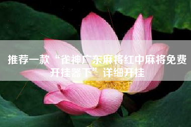 推荐一款“雀神广东麻将红中麻将免费开挂器下	”详细开挂