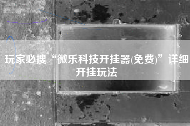 玩家必搜“微乐科技开挂器(免费)”详细开挂玩法
